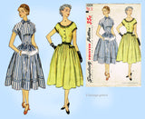 Simplicity 3509: 1950s Uncut Misses Raglan Dress Sz 32 B Vintage Sewing Pattern
