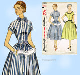 Simplicity 3509: 1950s Uncut Misses Raglan Dress Sz 32 B Vintage Sewing Pattern