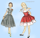 Simplicity 3530: 1950s Cute Girls Pinafore Dress Size 7 Vintage Sewing Pattern