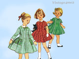 1960s Vintage Simplicity Sewing Pattern 3567 Toddler Girls Princess Dress 