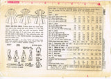 1960s Vintage Simplicity Sewing Pattern 3567 Toddler Girls Princess Dress - Chart