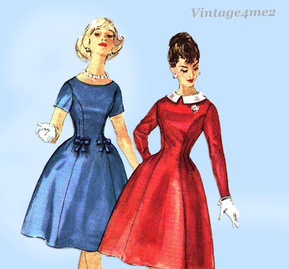 Simplicity 3616: 1950s Uncut Misses Party Dress Sz 38 B Vintage Sewing Pattern