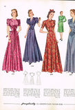 1940s Vintage Simplicity Sewing Pattern 3649 Misses WWII Princess Housecoat 34 B