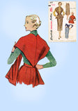 Simplicity 3655: 1950s Misses Skirt & Shawl Sz 24 Waist Vintage Sewing Pattern