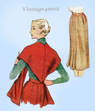 Simplicity 3655: 1950s Misses Skirt & Shawl Sz 24 Waist Vintage Sewing Pattern