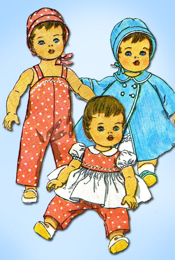 1960s Vintage Simplicity Sewing Pattern 3669 20 In Tiny Tears Baby Doll Clothes Vntage4me2