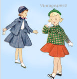 Simplicity 3676: 1950s Sweet Uncut Baby Girls Suit Size 1 Vintage Sewing Pattern