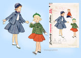 Simplicity 3676: 1950s Sweet Uncut Baby Girls Suit Size 1 Vintage Sewing Pattern