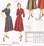 1950s Vintage Simplicity Sewing Pattern 3707 Misses Half Size Street Dress 37 B -Vintage4me2