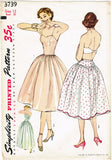 Simplicity 3739: 1950s Misses Petticoat and Slip Sz 30 B Vintage Sewing Pattern