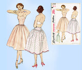 Simplicity 3739: 1950s Misses Petticoat and Slip Sz 30 B Vintage Sewing Pattern