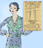 Simplicity 377: 1930s Plus Size Afternoon Dress 50 Bust Vintage Sewing Pattern - Vintage4me2
