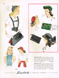 Simplicity 3917: 1940s Uncut Misses Hat & Accessory Set Sz SM Vintage Sewing Pattern