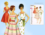 Simplicity 3950: 1960s Stunning Misses Sun Dress Sz 33 B Vintage Sewing Pattern