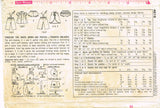 1960s Vintage Simplicity Sewing Pattern 4018 Baby Girls Play Clothes Set Chart