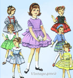 1960s Vintage Simplicity Sewing Pattern 4058 7 Day Toddler Dress Set