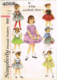 1960s Vintage Simplicity Sewing Pattern 4058 7 Day Toddler Dress Set Size 3
