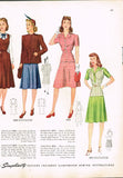 1940s Vintage Simplicity Sewing Pattern 4075 Misses WWII 2 PC Suit Size 36 Bust - Vintage4me2