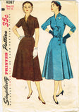 1950s Vintage Simplicity Sewing Pattern 4087 Stunning Misses Surplice Dress - 36 Bust - Factory Folded