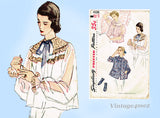 Simplicity 4106: 1950s Misses Bedjacket & Slippers Sz 30B Vintage Sewing Pattern