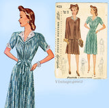 1940s Vintage Simplicity Sewing Pattern 4123 Uncut WWII Maternity Dress 34B