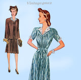 1940s Vintage Simplicity Sewing Pattern 4123 Uncut WWII Maternity Dress 34B