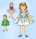 1950s Vintage Simplicity Sewing Pattern 4128 Cute 19 Inch Toni Doll Clothes ORIG