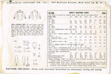 1950s Vintage Simplicity Sewing Pattern 4150 Men's Western Shirt Size 36 Chest