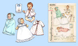 1960s Vintage Simplicity Sewing Pattern 4191 16 Inch Baby Doll Clothes Set