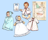 1960s Vintage Simplicity Sewing Pattern 4191 16 Inch Baby Doll Clothes Set