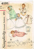 1960s Vintage Simplicity Sewing Pattern 4191 18 Inch Baby Doll Clothes Set