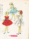 1950s Vintage Simplicity Sewing Pattern 4273 Cute Simple Toddler Girls Dress Sz 3