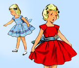 1950s Vintage Simplicity Sewing Pattern 4273 Cute Simple Toddler Girls Dress Sz 3