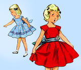 1950s Vintage Simplicity Sewing Pattern 4273 Easy Toddler Girl's Dress Size 4