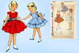 1950s Vintage Simplicity Sewing Pattern 4273 Cute Simple Toddler Girls Dress Sz 3