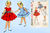 1950s Vintage Simplicity Sewing Pattern 4273 Easy Toddler Girl's Dress Size 4