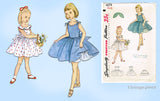 1950s Vintage Simplicity Pattern 4274 Toddler Girls Sun Dress & Petticoat Sz5