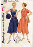 1950s Vintage Simplicity Sewing Pattern 4283 Misses Dress & Topper Size 31 Bust