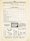 Simplicity 4360: 1940s Uncut WWII Hat Purse Dickey Sz MED Vintage Sewing Pattern