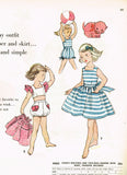 Simplicity 4363: 1950s Cute Baby Girls Romper & Dress Sz 1 Vintage Sewing Pattern