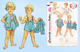 Simplicity 4364: 1950s Baby's Puppy Romper & Shirt Sz 1 Vintage Sewing Pattern