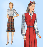 Simplicity 4405: 1940s Misses WWII Skirt & Blouse Sz 32 B Vintage Sewing Pattern