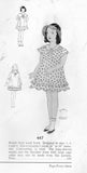 Simplicity 447: 1930s Uncut Girls Bloomer Dress Size 8 Vintage Sewing Pattern - Vintage4me2