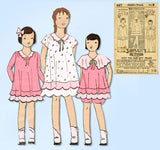 Simplicity 447: 1930s Uncut Girls Bloomer Dress Size 8 Vintage Sewing Pattern - Vintage4me2