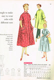 1950s Vintage Simplicity Sewing Pattern 4471 Uncut Misses Duster Robe Sz 34 Bust