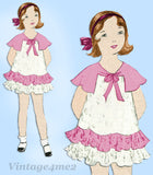 Simplicity 448: 1930s Uncut Little Girls Dress Size 8 Vintage Sewing Pattern - Vintage4me2