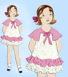 Simplicity 448: 1930s Uncut Little Girls Dress Size 8 Vintage Sewing Pattern - Vintage4me2