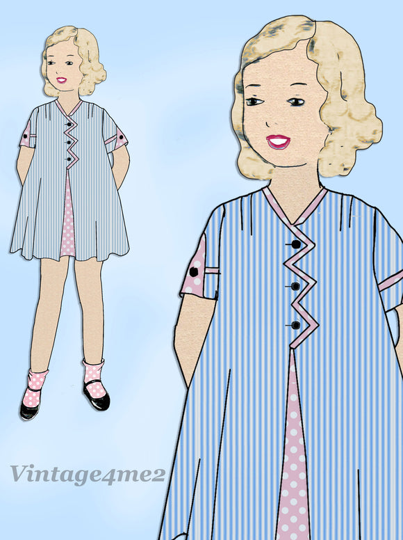 Simplicity 449: 1930s Uncut Baby Girls Bloomer Dress Sz 2 Vintage Sewing Pattern- Vintage4me2