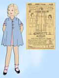Simplicity 449: 1930s Uncut Little Girls Bloomer Dress Sz 8 Vintage Sewing Pattern -Vintage4me2