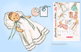 1950s Vintage Simplicity Sewing Pattern 4507 Baby Layette w Christening Dress